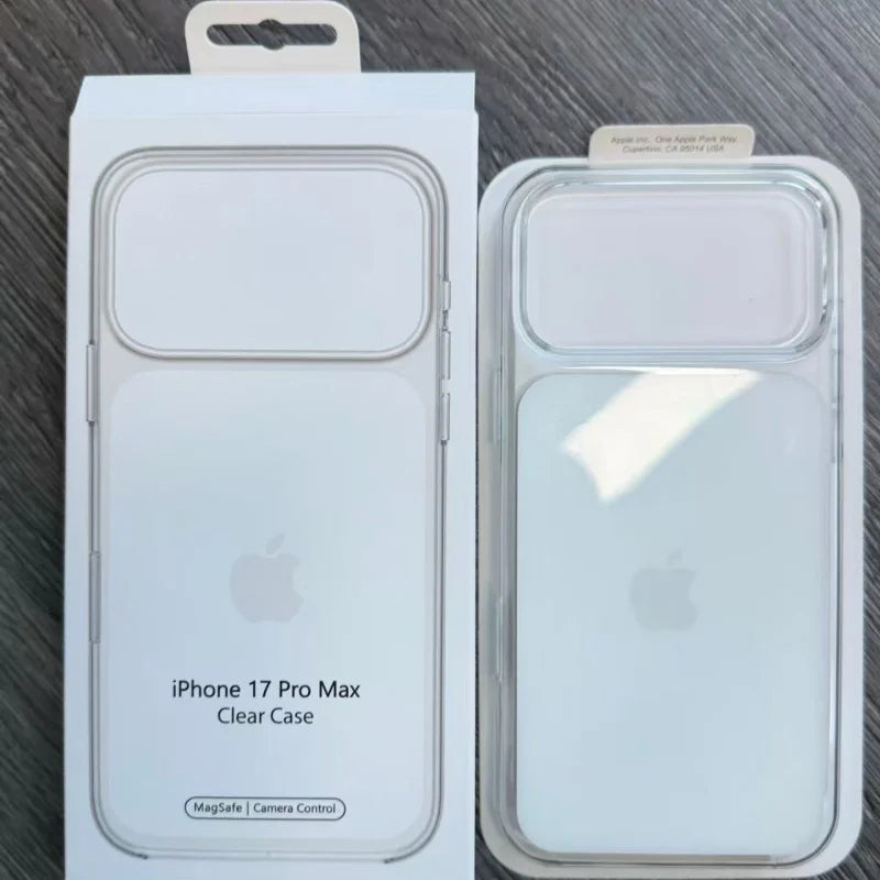 Coque originale officielle Magsafe iPhone 17, Pro, Pro Max 17  Transparent